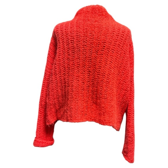 Aerie Chunky Knit Sweater Orange Bright Size Medium - Picture 3 of 10